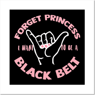 Jiu Jitsu Shirt I Want To Be A Black Belt Girls BJJ Posters and Art